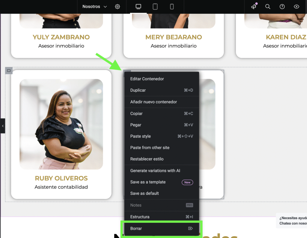 Cómo eliminar elementos de página web con Elementor en 3 pasos 2 Eliminar Widget Elementor Paso A Paso
